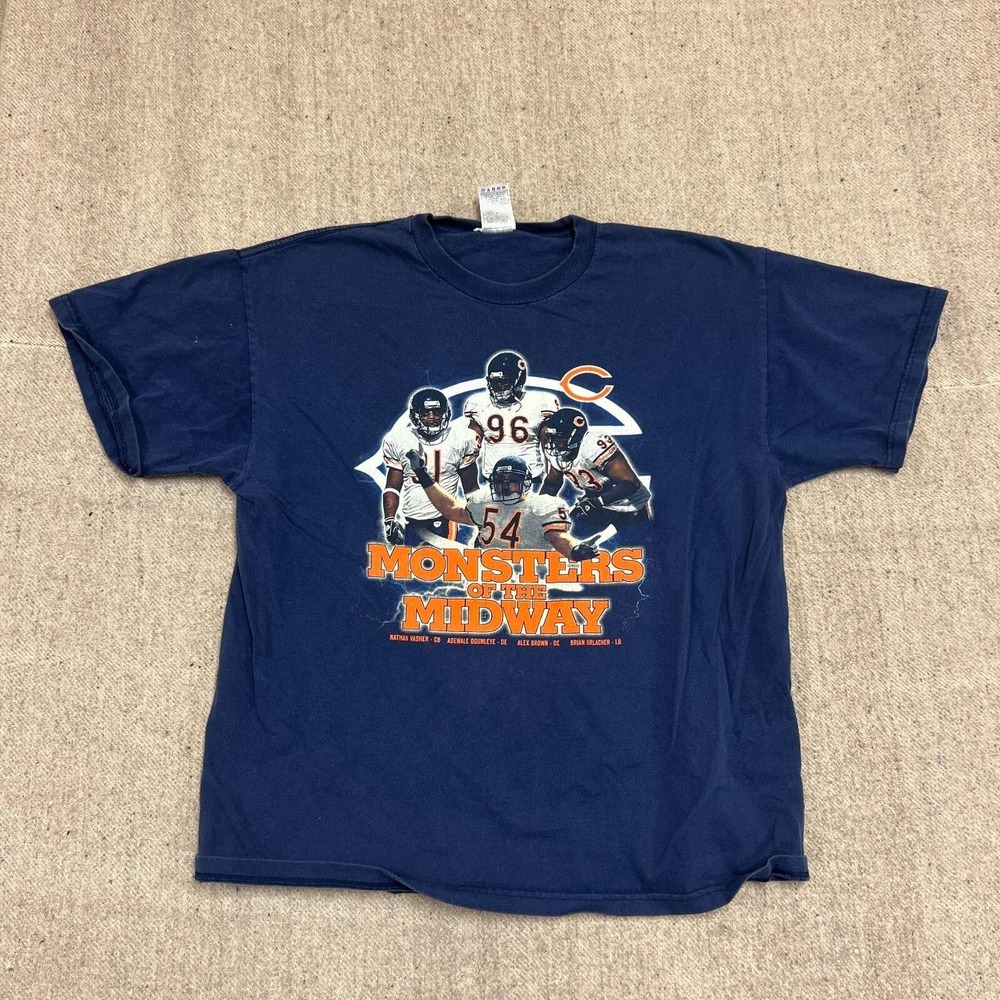 Vintage Chicago Bears Shirt Mens XL Blue 2000s NFL Monsters Of The Midway